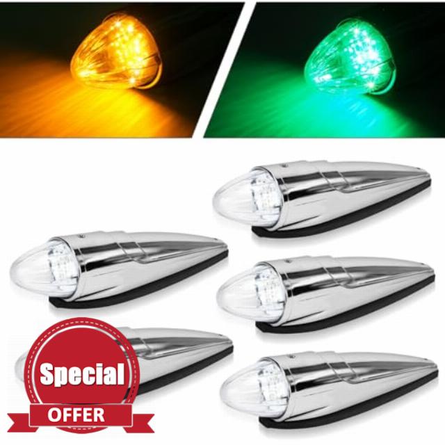 5PCS 21 LED Dual Color Cab Marker Light