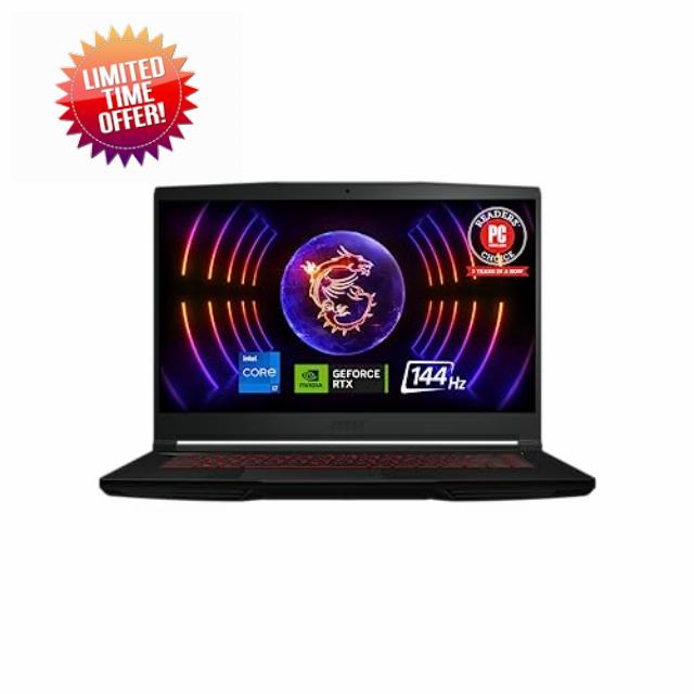 MSI Thin GF63 15.6" 144Hz Gaming Laptop: 12th Gen Intel Core i7
