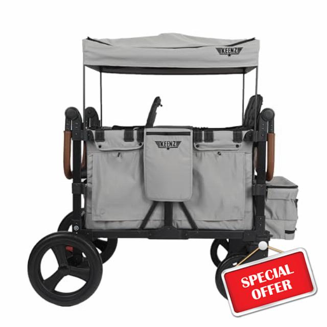 Keenz VYOO Stroller Wagon with Canopy - Foldable Design for Easy Storage