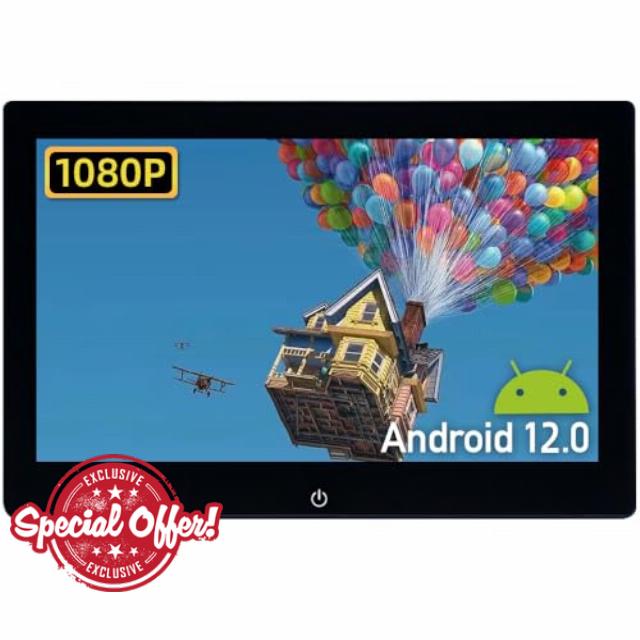 Android 10.0 Car Tv Headrest Portable Monitor Support Wireless of Phone and Mirroriing Touch Screen with WiFi Bluetooth USB AV in Airplay Video Player 2G+32G(1PC) and Support 1080P
