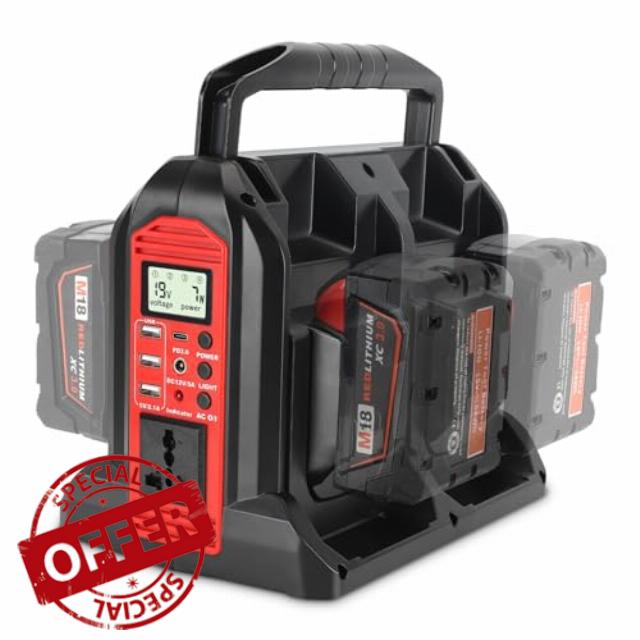 350W Power Inverter for Milwaukee M18 18V Li-ion Battery