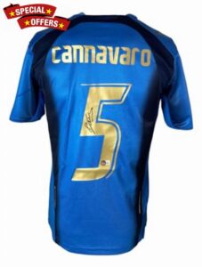 Fabio Cannavaro Signed Italy Soccer Jersey BAS