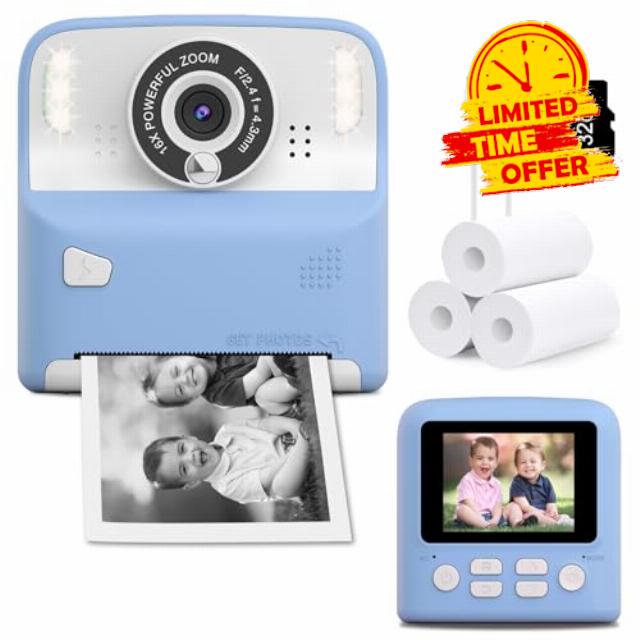 Instant Print Camera for Kids