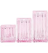 HofferRuffer Glass Candle Holder for Candlestick - 3pcs Taper Candle Holders Bulk,For Dinner,Vale...