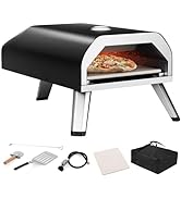 TANGZON Charcoal Grill, Portable BBQ Grill with Wheels, 2 Foldable Side Tables, Hooks, Thermomete...