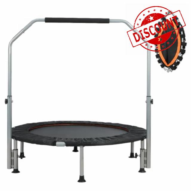 Panana Foldable Mini Trampoline Fitness Trampoline Rebounder,Exercise Trampoline with Adjustable Foam Handle