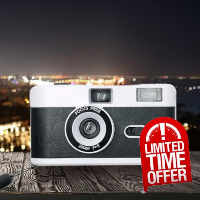 Half Frame Film Camera 35MM Retro Film Camera Reusable HD Gift Camera Focus-Free Built-in Flash Easy to Use. Film AAA Battery are Not Included (Mix)