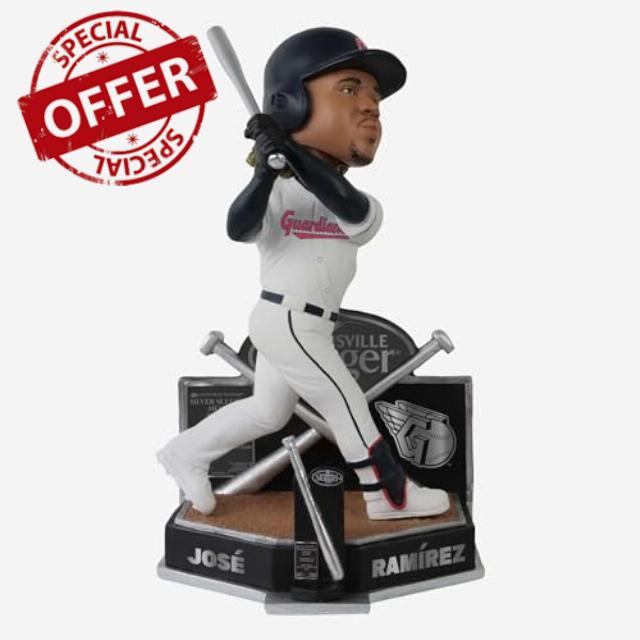Jose Ramirez Cleveland Guardians 2022 Silver Slugger Bobblehead MLB Baseball