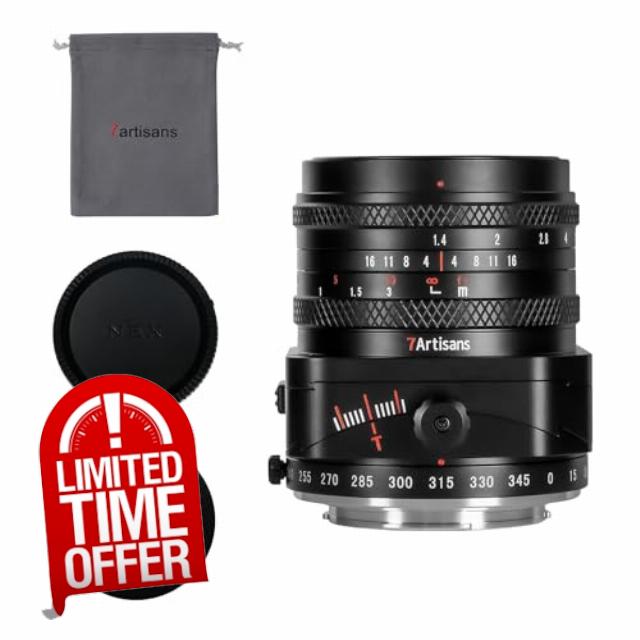 7artisans 50mm F1.4 APS-C Frame Tilt-Shift Lens with 2-in-1 Compatible for Olympus&Panasonic M4/3 Mirrorless Cameras G1 G2 G3 G4 G5 G6 G7 GF1 GF2 GF3 GF5 GF6 GM1 EMP1 EPM2 E-PL1 E-PL2 E-PL3 E-PL5
