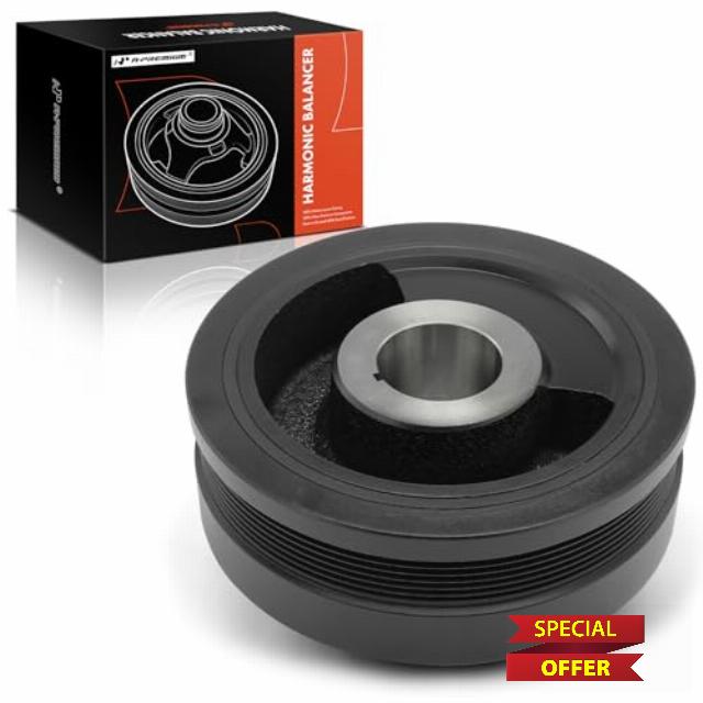 A-Premium Engine Harmonic Balancer Crankshaft Pulley Compatible with Chevrolet Silverado 2500 HD/3500