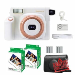 FUJIFILM Instax Wide 300 Instant Film Camera | Toffee Bundled with Wide Instant Film | 40 Exposures + Camera Case + 4 x AA Batteries + Cleaning Cloth (5 Items)