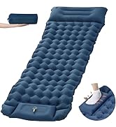 Aptliton Inflating Sleeping Pad for Camping, 10cm Thickness Camping Mat with Built-in Foot Pump, ...
