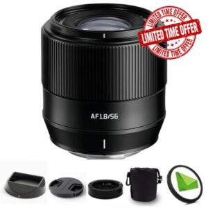 TTArtisan 56mm F1.8 E-Mount APS-C Autofocus Prime Lens for Sony E-Mount Cameras A5000 A5100 A6000 A6100 A6300 A6400 A6500 A6600 NEX-3 NEX-3N NEX-3R NEX-5N NEX-5T NEX-5R NEX-5 NEX-7 NEX5C ZVE-10 FX30