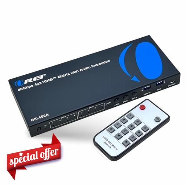 OREI 8K eARC HDMI Matrix Switch 4 X 2