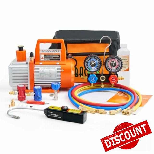 BACOENG R1234yf AC Vacuum Pump and Gauge Set
