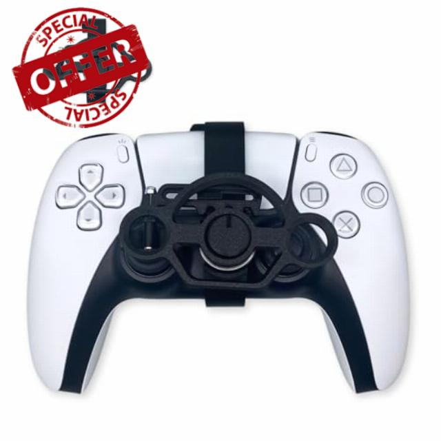 CHOWONE Game Controller Mini Steering Wheel for PS5 Remote Control Accessory for PS5 Racing Games Controller Steering Wheel Attachme