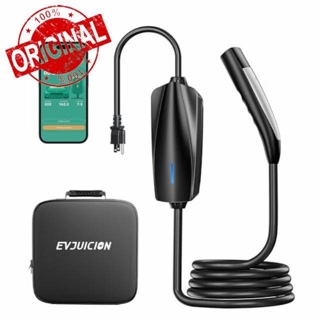 Tesla Charger Level 1 EV Charger for Tesla 110V 15 Amp WiFi/APP Enabled Mobile Connector with NEMA 5-15 Plug 20ft Extension Cord Compatible with All Tesla Models 3/Y/X/S