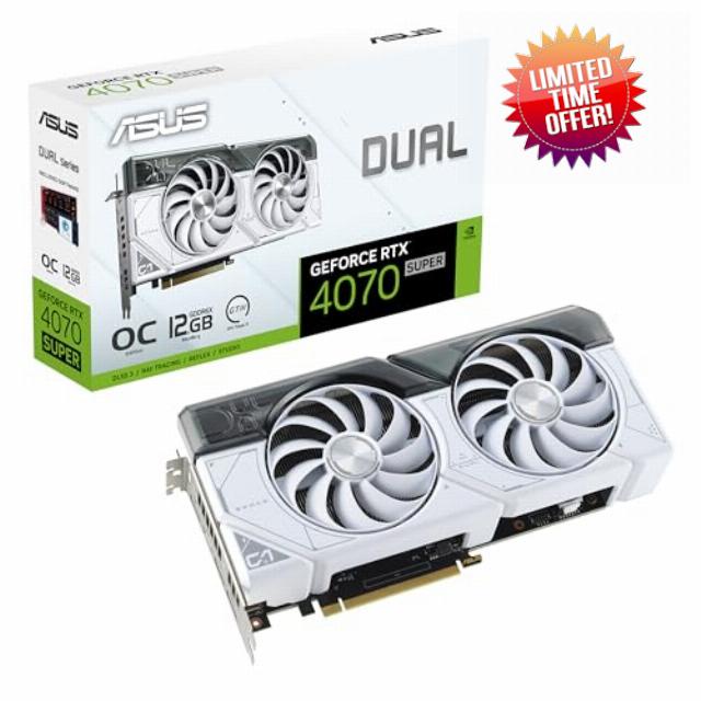 ASUS Dual GeForce RTX™ 4070 Super White OC Edition (PCIe 4.0