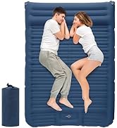 Aptliton Double Camping Mat, Inflatable Sleeping Pad with Built-in Foot Pump for 2 Person, 13cm T...