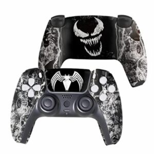 Vennom Custom PS-5 Controller Wireless compatible with Play-Station 5 Console by BCB Controllers | Proudly Customized in USA with Permanent HYDRO-DIP Printing (NOT JUST A SKIN) (MODDED)