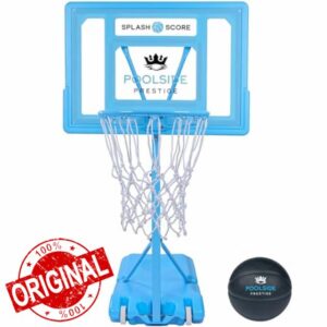 35"-48" Adjustable Swimming Pool Basketball Hoop - Poolside Basketball Hoop with Basketball - Pool Hoop with Durable Mesh Net That Lasts 4x Longer Than Standard Nets - Outdoor Basketball Hoop for Pool