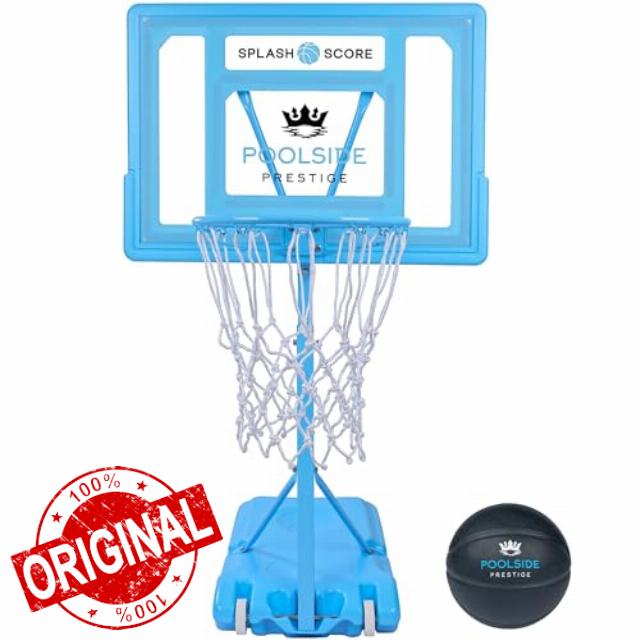 35"-48" Adjustable Swimming Pool Basketball Hoop - Poolside Basketball Hoop with Basketball - Pool Hoop with Durable Mesh Net That Lasts 4x Longer Than Standard Nets - Outdoor Basketball Hoop for Pool