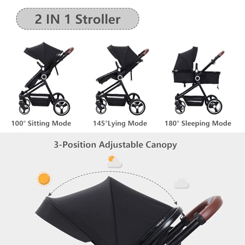 2 in 1 Newborn Stroller with Removable Seat
