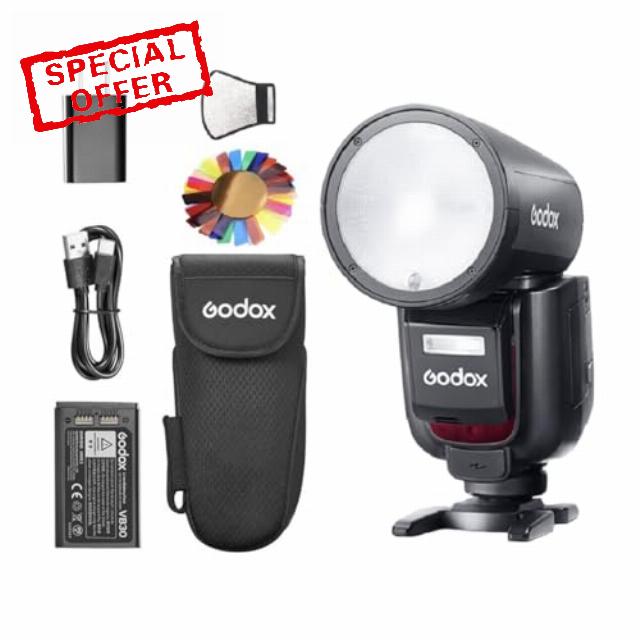 GODOX V1 V1Pro S TTL Li-ion Round Head Camera Flash Compatible with Sony Auto Flashes