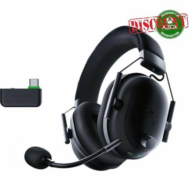 Razer BlackShark V2 Pro Wireless Xbox Gaming Headset: 50mm Drivers - Wideband Mic - Comfortable Noise Isolating Earcups - for Xbox