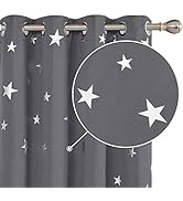 Deconovo Grey Curtains Blackout Curtains Eyelet, Themal Curtains Window Treatment, Energy Saving ...