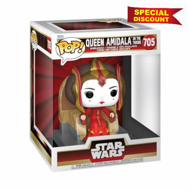 Funko POP! Deluxe: Star Wars Episode 1 The Phantom Menace Anniversary - Padmé Amidala on Throne - Collectable Vinyl Figure - Gift Idea - Official Merchandise - Toys for Kids & Adults - Movies Fans