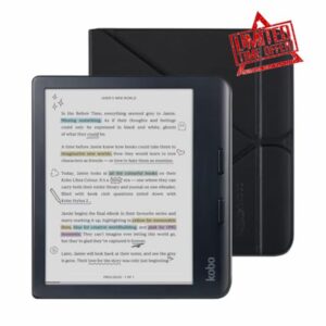 Kobo Libra Colour Black eReader with Case Bundle (Black SleepCover
