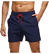 Arcweg Men's Swim Trunks Mens Board Shorts with Zipper Pockets Surfing Stretchy Beach Shorts Brea...