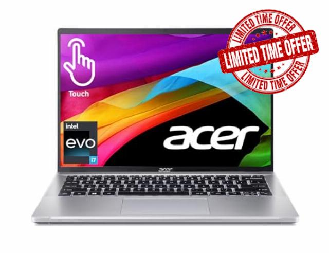 Acer Swift Go Intel Evo Thin & Light Premium Laptop 14" 1920x1200 100% sRGB Touch Screen Display Intel Core i7-1355U Intel Iris Xe 16GB LPDDR5 512GB Gen 4 SSD SFG14-71T-72QV