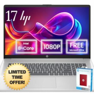 Hp Everyday Essential 17 FHD Laptop • Free Microsoft Office Suite Included • 32GB RAM • 1.5TB SSD(1TB PCIe & P500 500GB External) • Intel 8-core i3 Processor • HDMI • Long Battery Life • Windows 11