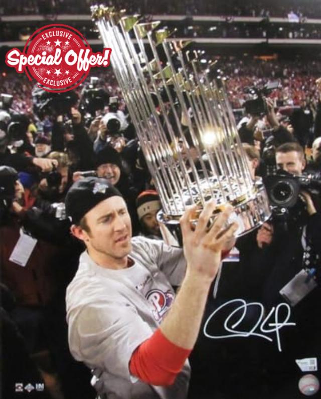 Chase Utley Autographed/Signed 16x20 Photo Phillies Fanatics 187360 - Autographed MLB Photos