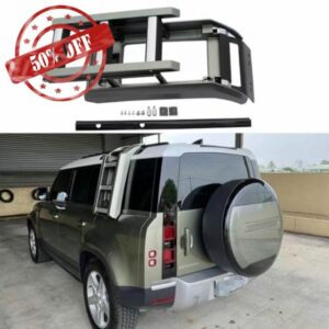 FTAPACCE Foldable Liftable Ladder Roof Rack Access Fits for Land Rover Defender 110 L851 2020-2024 (Pangea Green)