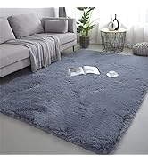 lekeplus 160x230cm Fluffy Soft Rug Living Room Bedroom Rugs, thermal carpet Shaggy Washable Rug, ...