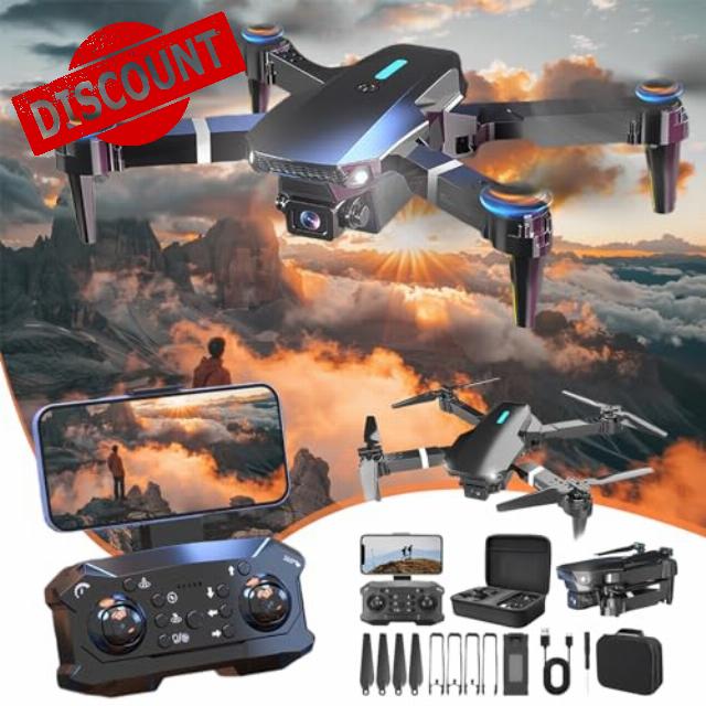 Aerial Photography Drone - Headless Mode Versatile Quadcopter with Altitude Hold - Remote Control Drone with Camera - Camera Drone - 1080P HD Foldable Drone for Beginners - Gift For Adult