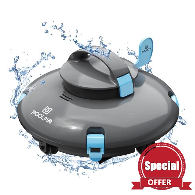 Cordless Robotic Pool Cleaner - Above Ground Pool Vacuum - 140 Mins Lasting