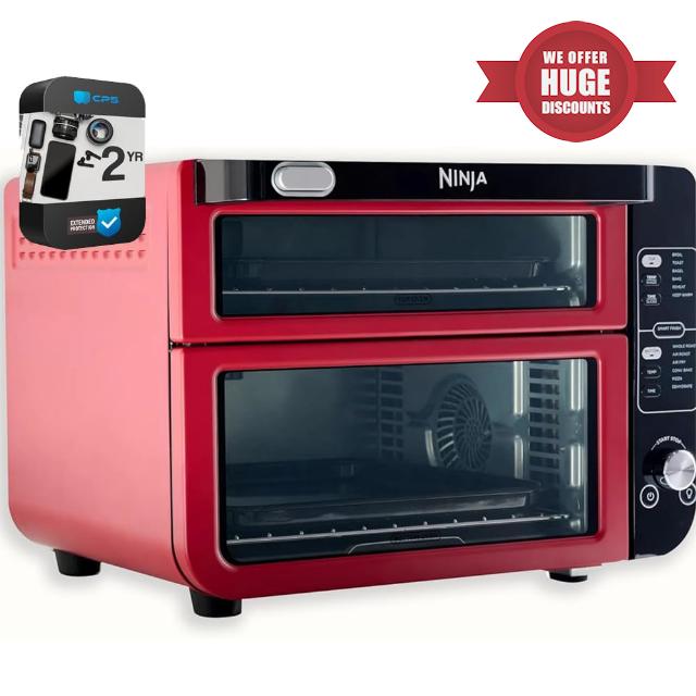 Ninja DCT401QCM 12-in-1 Double Oven with FlexDoor Cinnamon (Renewed) Bundle with 2 YR CPS Enhanced Protection Pack