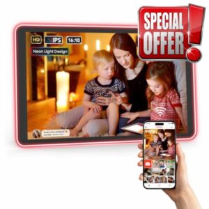 Apolosign Neon Light Digital Picture Frame