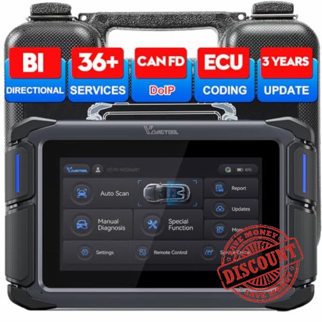 Bidirectional Scan Tool VDIAGTOOL VD70: 2024 Newest Automotive Diagnostic Scanner with 3 Years Updates