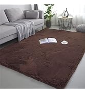 lekeplus 160x230cm Fluffy Soft Rug Living Room Bedroom Rugs, thermal carpet Shaggy Washable Rug, ...