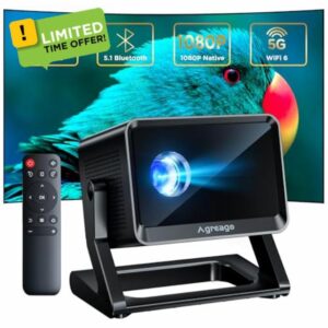 [Electric Focus/Auto Correction] Projector with WiFi and Bluetooth