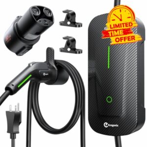 Carbon Fiber Level 1&2 EV Charger for All Tesla and J1772 EVs