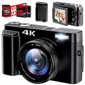 4K Digital Camera for Photography Autofocus 48MP 4K Camera with SD Card