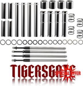 TIGERSGATE Chrome Quicker Pushrods Kit with Covers Designed for 1999-2017 Harley Twin Cam Softail