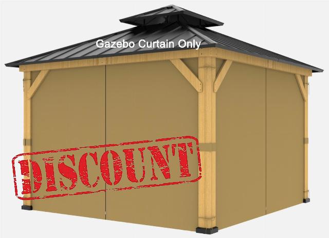 10-ft x 12-ft Gazebo Curtains