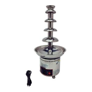 5-Tier Electric Stainless Steel Chocolate Melts 110V Chocolate Waterfall Fountain Chocolate Warmer Capable of 6kg Choc Melter Waterfall Maker for Party Wedding Birthday Christmas